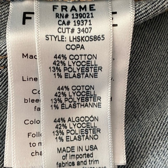 FRAME Le High Skinny Split Hem Jeans In Copa size 27 - Picture 9 of 10
